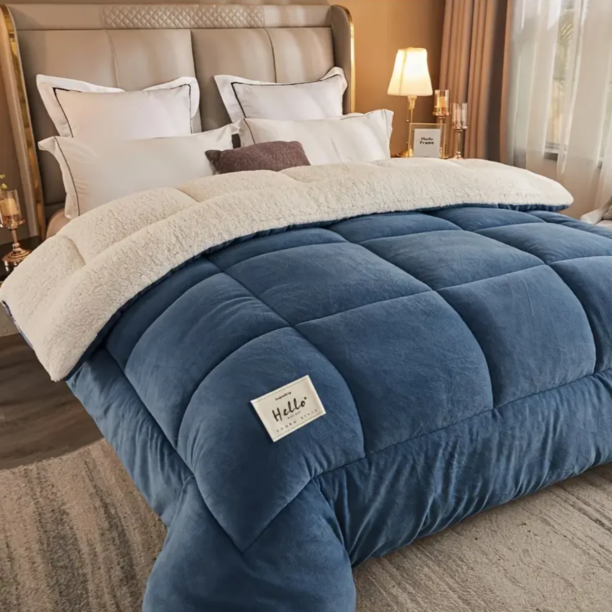 Luxury Sherpa Comforter  Doona Quilt