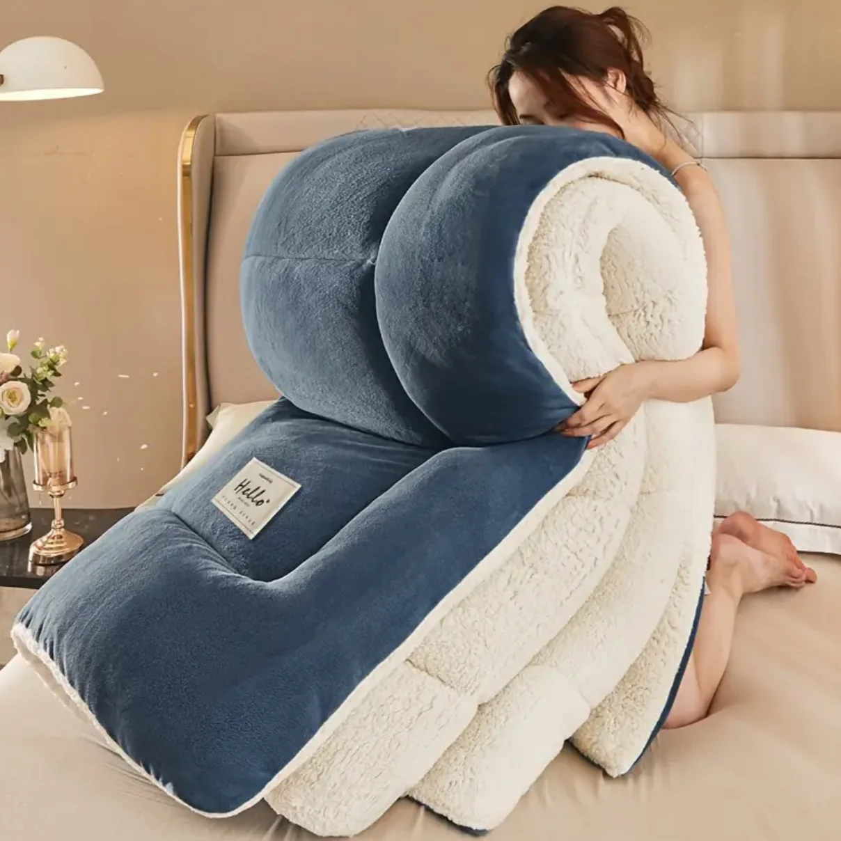 Luxury Sherpa Comforter  Doona Quilt