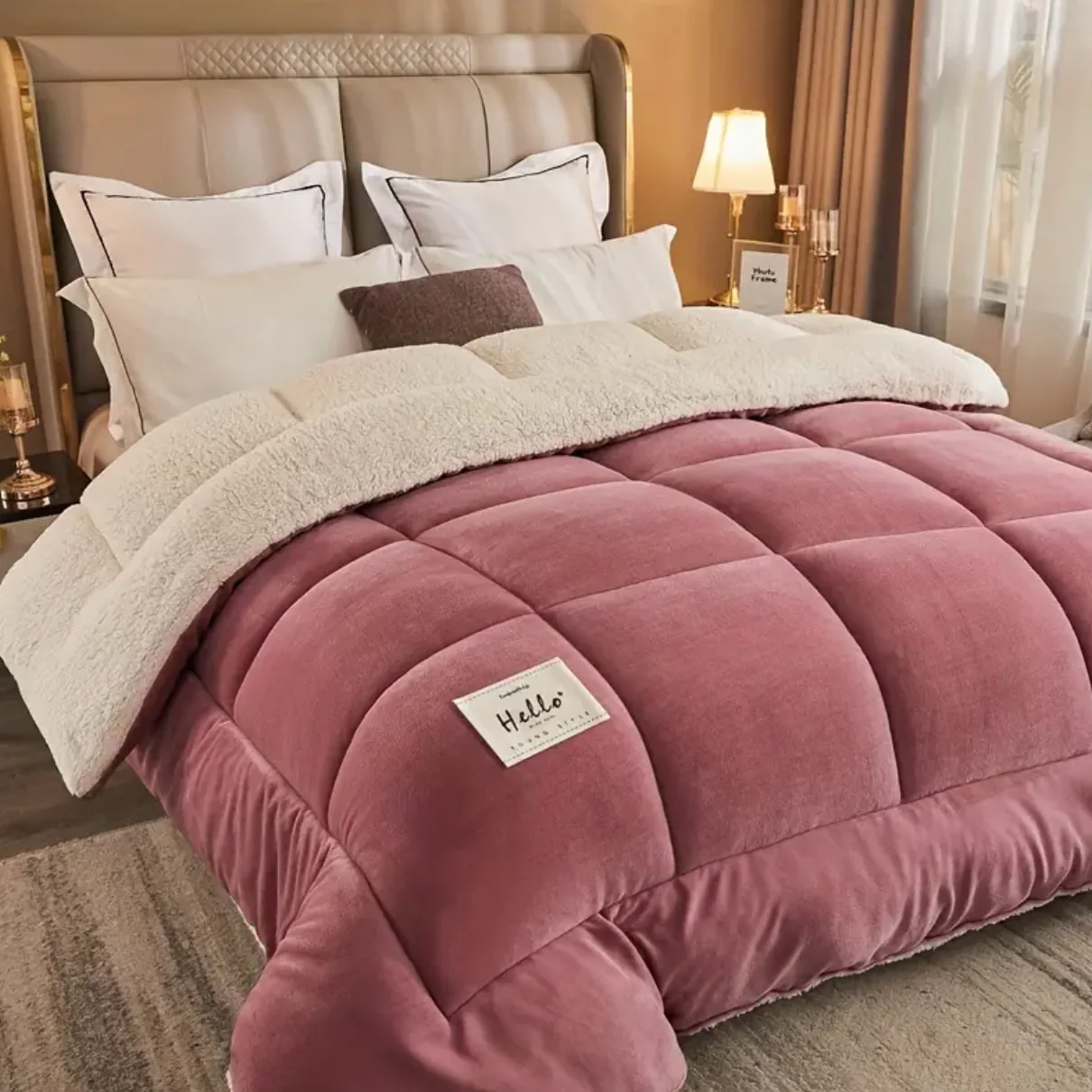 Luxury Sherpa Comforter  Doona Quilt