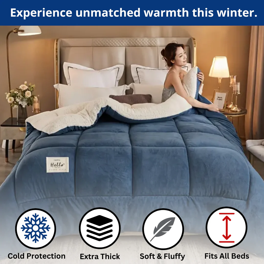 Luxury Sherpa Comforter  Doona Quilt